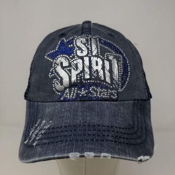SI Spirit All Stars Women's Strapback Mesh Back Hat Blue OSFAS Shiny Graphic - Picture 2 of 11